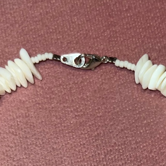 puka shell choker natural white native hawaiian necklace unisex - Picture 4 of 5